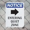 Signmission Entering Quiet Zone, 7 in W x Rectangle, Plastic OS-2PACK-NS-P-710-V-12096 - alternate 4